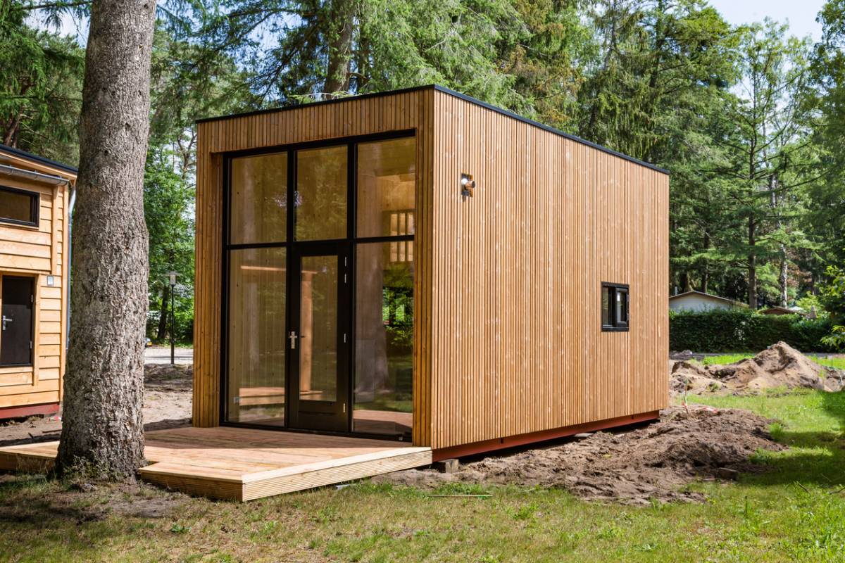 Zoom sur la maison en bois en kit